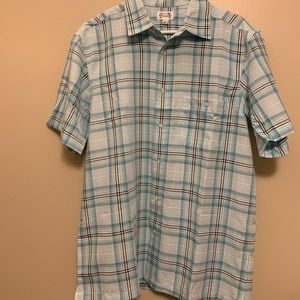 Plaid Short Sleeve Button Up (M)